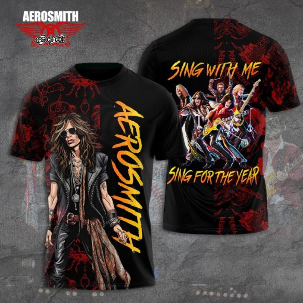 Мужская футболка Рок-группа Aerosmith 3D-печать футболки Мужчины Женщины Хип-хоп Короткий рукав Футболка Оверсайз Уличная одежда Топы Одежда