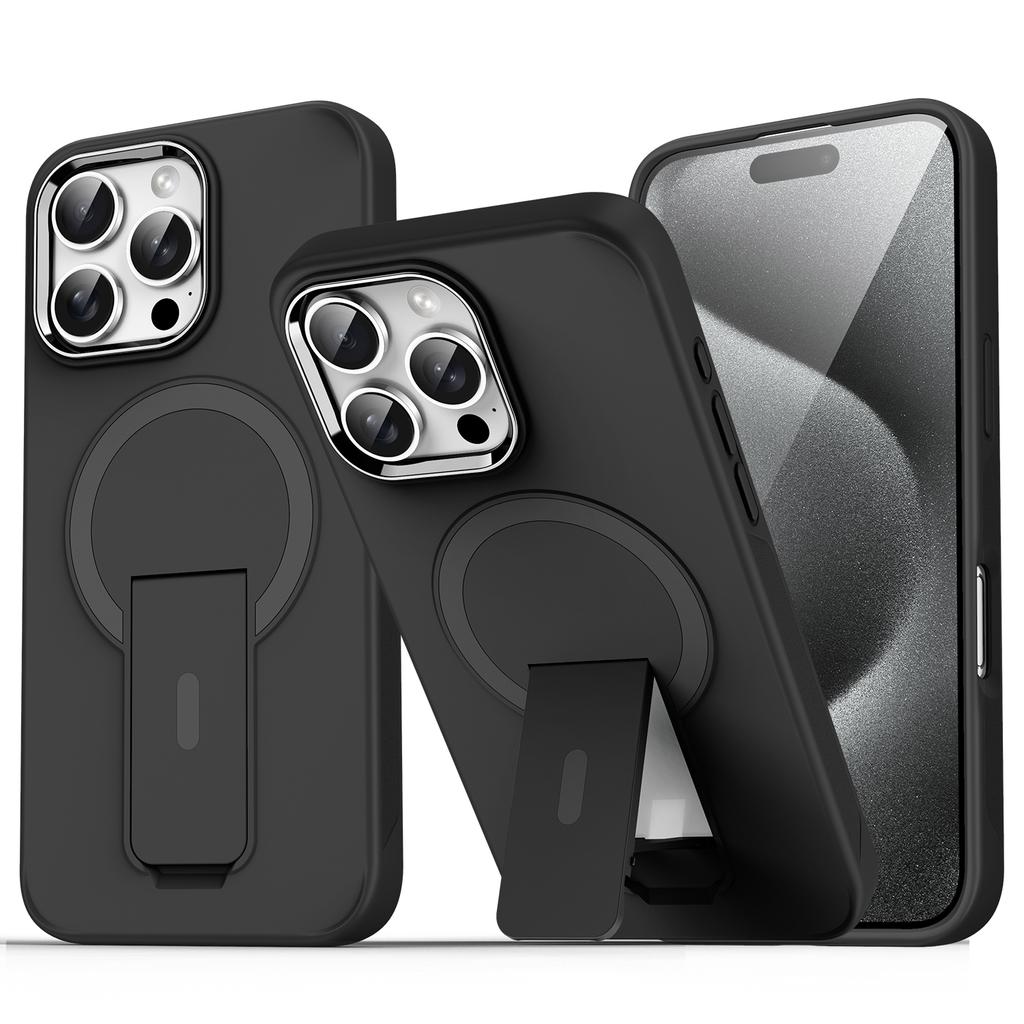 Складной держатель Магнитный чехол для телефона для iPhone 17 16 15 14 13 12 11 Pro Max Air Plus Зарядка Magsafe Жесткая задняя крышка