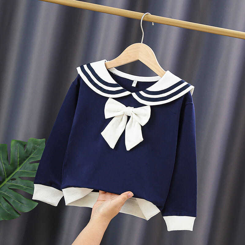 Girls Shirt Bottoming Spring Lapel And Autumn Korean White Childrens Top Tshirt