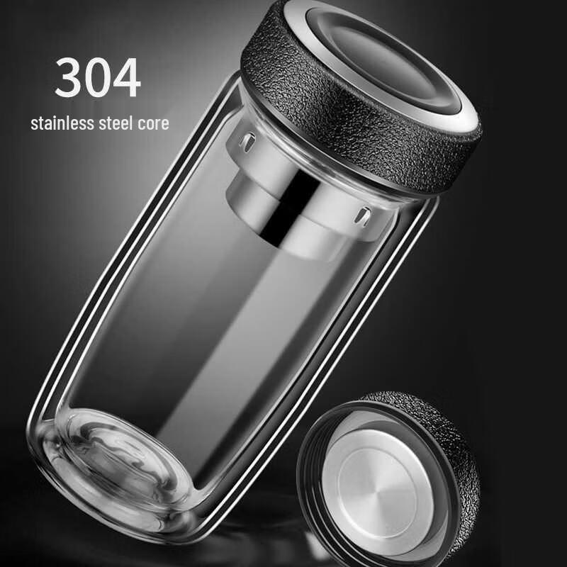 Aiyiyaoxuan Gentleman Double Wall Glass Cup
