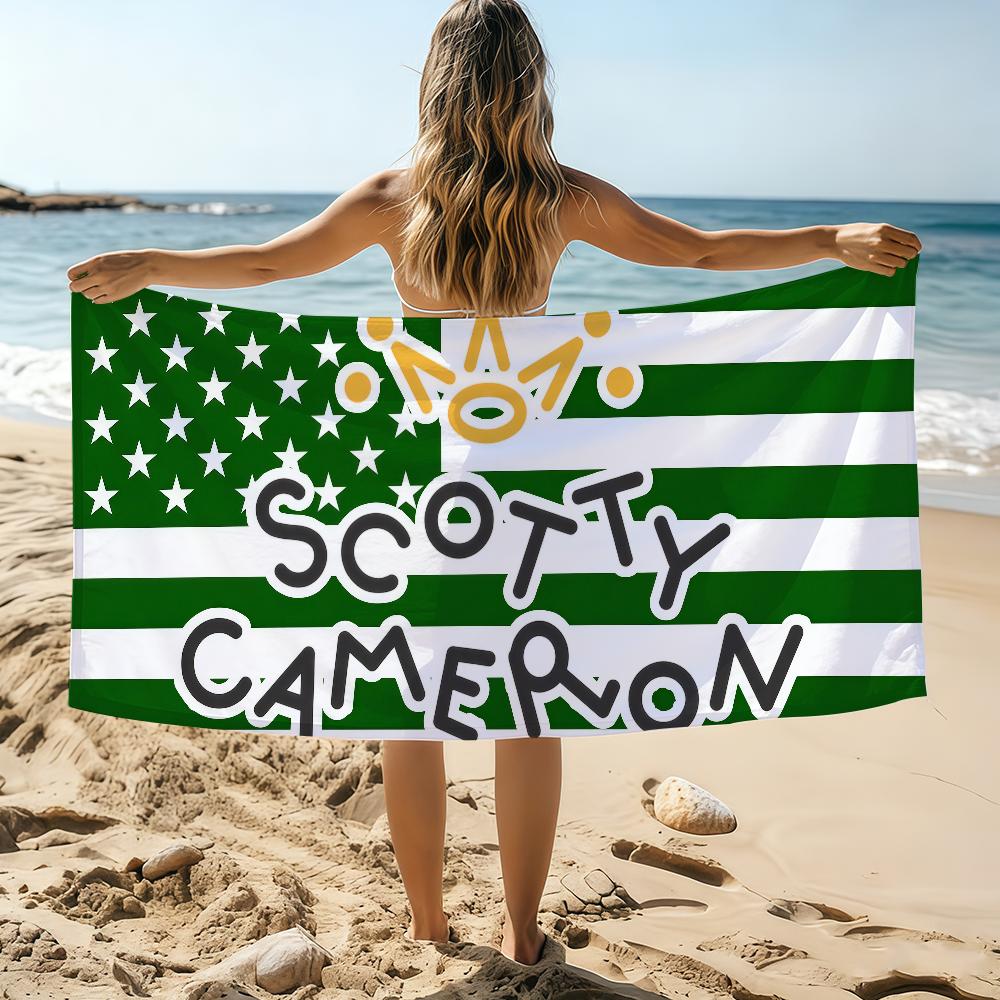 Модное полотенце с принтом S-Scotty C-Cameron, пляжное полотенце, большого размера, быстросохнущее, впитывающее, мягкое, для плавания, пляжное полотенце для мужчин и женщин
