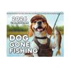Календарь Dog Gone Fishing 2026 Спиральный переплет Плавное перелистывание страниц Настольный календарь для дома, офиса, школьной парты Декоративный практичный настольный аксессуар