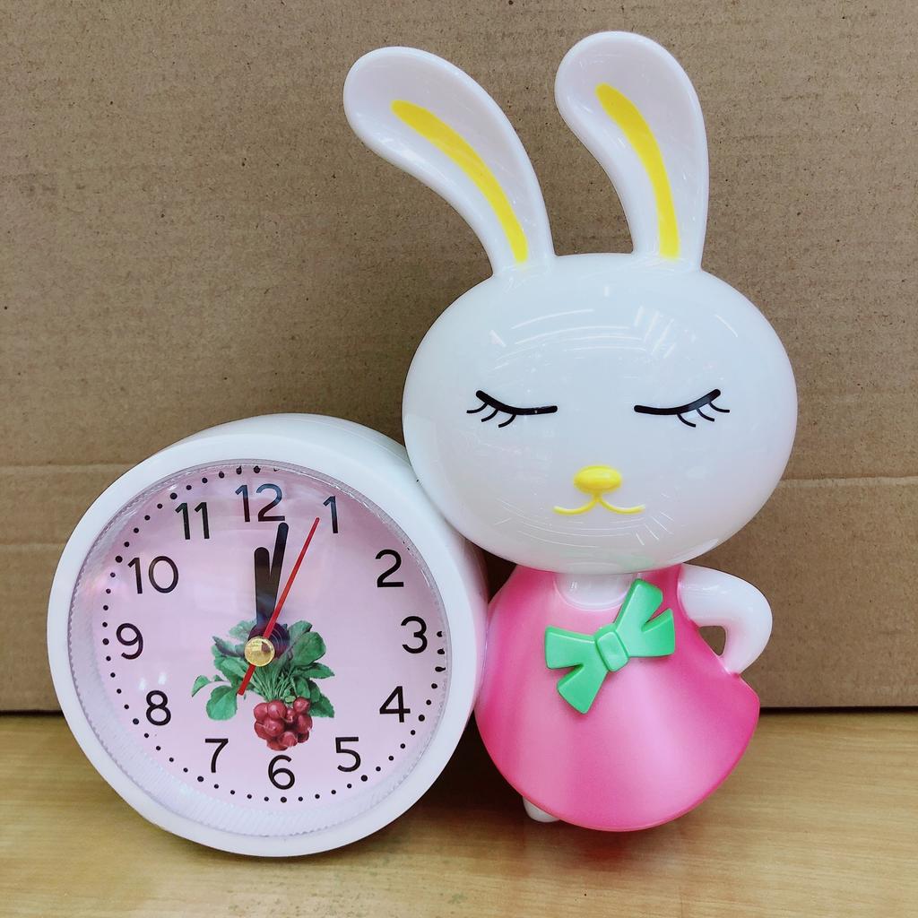 Милая девушка сердце общежитие прикроватный кролик будильник студенческий подарок бесшумные маятниковые часы