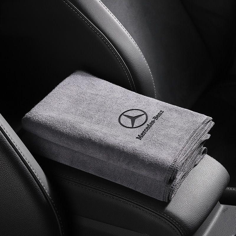 CRX1 Car Microfiber Cleaning Towel Drying Cloth Towel Car Washing Tools For Mercedes Benz W210 W164 W203 W205 W251 CLK GLA ML Sticker