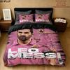 Messi Pattern Bedding Quilt Set Quilt Cover Pillowcase Home Birthday Gift(1 * duvet cover + 2 * pillowcase, without core)