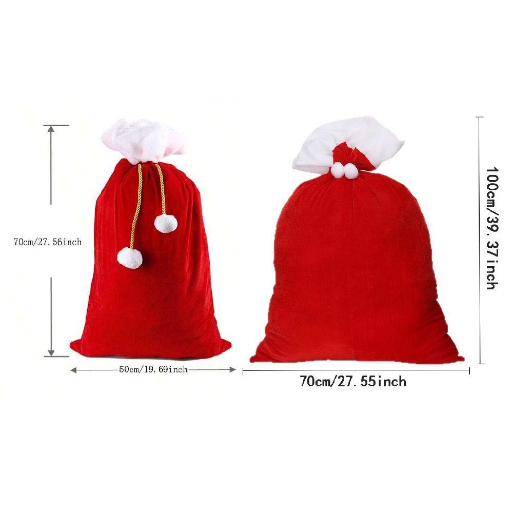 Creative Extra Large Christmas Bag Huge Candy Bag Easy Packaging Plush Storage Pouch  Holiday Gifts