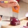 Stainless Steel Onion Needle Onion Holder Slicer Cutter Chopper Handheld Simple Slicer Fruit Vegetable Cutter Safe Fork Slicing
