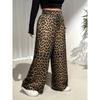 Уличные повседневные брюки прямого покроя, модные универсальные брюки больших размеров с леопардовым принтом