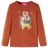 Kids' Long-sleeved T-shirt with Animal Print 3 Colors Available 92-104-116-128-140