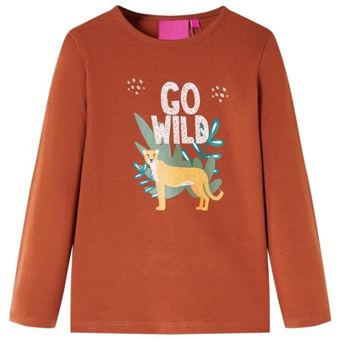 Kids' Long-sleeved T-shirt with Animal Print 3 Colors Available 92-104-116-128-140