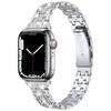 For Apple Watch Series 10 42mm/9 8 7 41mm/6 5 4 SE SE (2022) SE (2023) 40mm/3 2 1 38mm Rhinestone+5 Rows Watch Band Double Buckle Wrist Strap