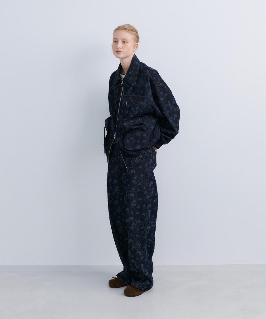 Epinggeulleo Flower Denim - Navy