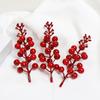 15 Head Christmas Artificial Berries Branches 13cm Red Holly Berry Stem DIY Flowers Garland New Year Party Home Decor Ornaments