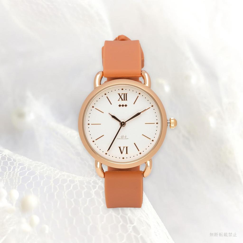 Watch Analog Silicone Band Nickel Free Orange NF Melvi [Fieldwork] Women's YM090-4