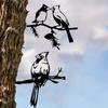 Gorgeous Metal Bird Tree Yard Decoration. Metal Crows and Owls Add Charm. Steel Art Garden Sculptures. Decorate Your Backyard.