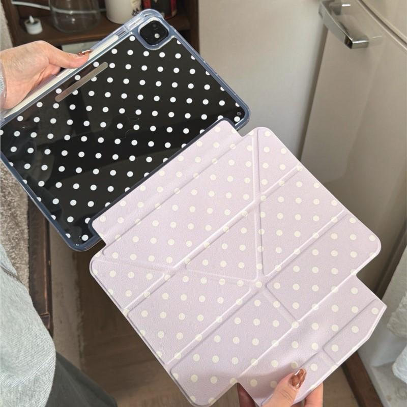 Корейский INS чехол для планшета в горошек для iPad Air 3 2019 Pro 10.5 Air4 5 10.9 дюймов 10-го 2022 Air6 7 11 M3 2025 Минималистичный стильный чехол