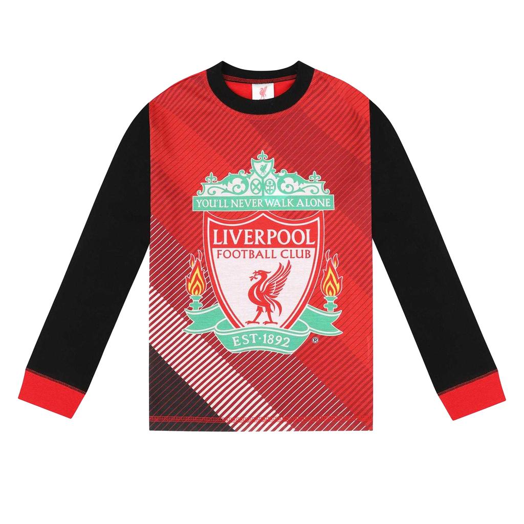 Liverpool FC Boys Stripe Long Pyjama Set