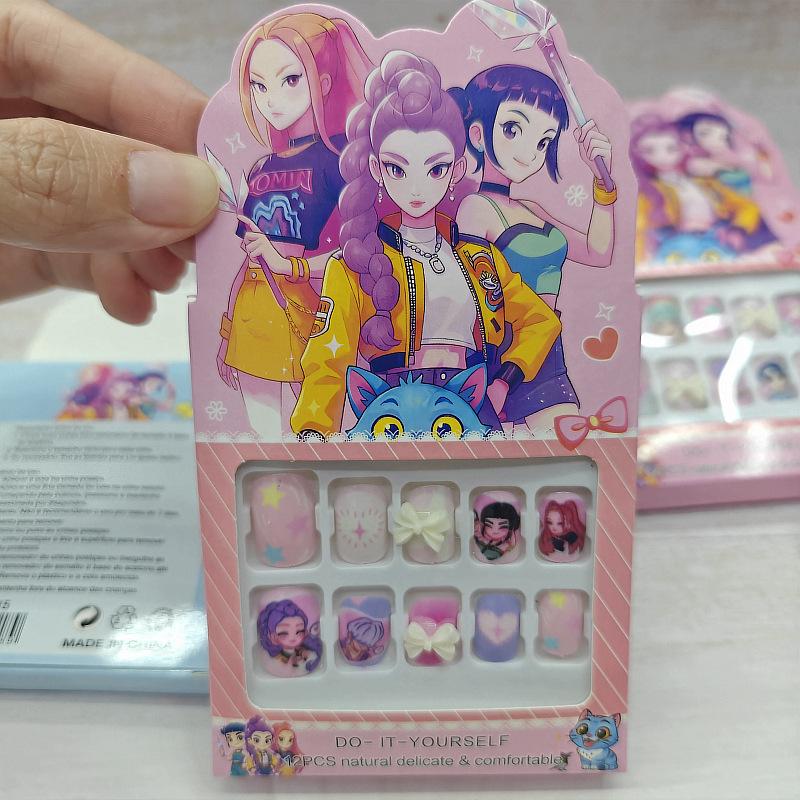 Latest K-Pop Demon Hunter animation merchandise nail press DIY children's polymer material nail kit perfect holiday present for girls