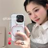 Минималистичный чехол для iPhone с граффити в виде красного яблока для 13/14/15/16 Pro Max