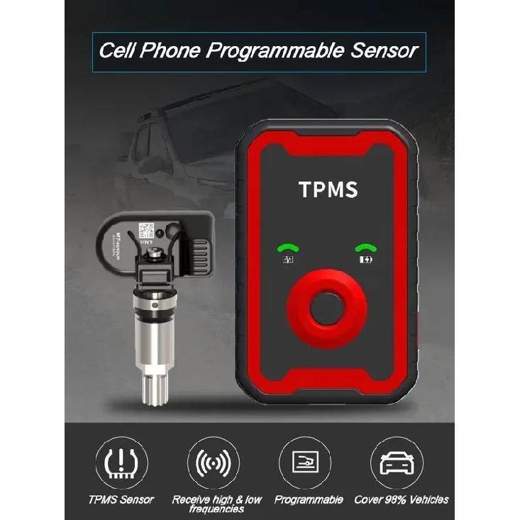 Programable TPMS Sensors 2 in 1 433MHz+315MHz Support Programing with CELL PHONE Tire pressure monitor System