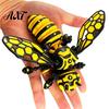 Gift for Gadget Lovers Articulated Bee Statue, 3D Printed Movable Joints Insect Figurine Car Cool Dashboard Ornament And Desk Decor, Lightweight
