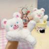 Angry Jinnew Creative Toothed Cat With Magnetic Attraction Keychain Earphone Bag