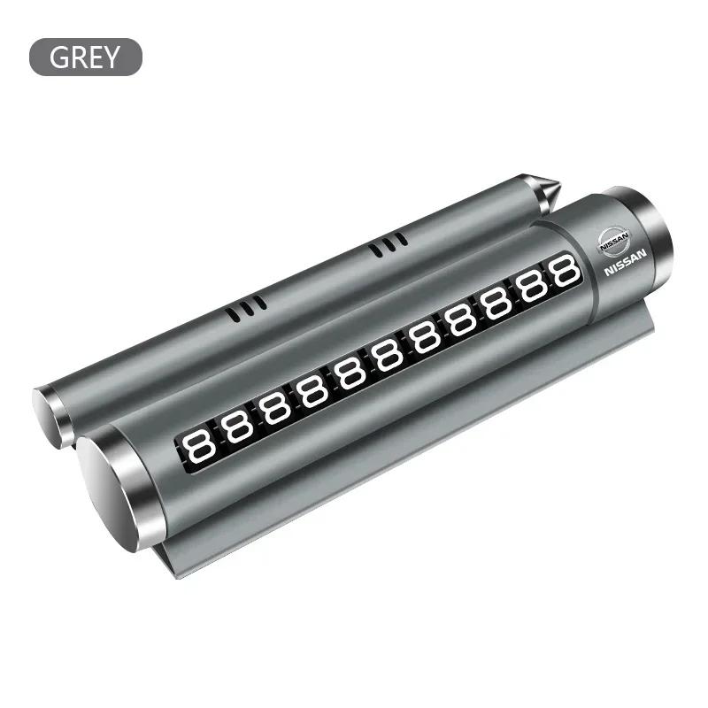 Металлическая временная парковочная карта для автомобиля Поворотная табличка с номером телефона Алюминиевые наклейки Для Nissan Nismo Micra Qashqai Altima Maxima Sentra