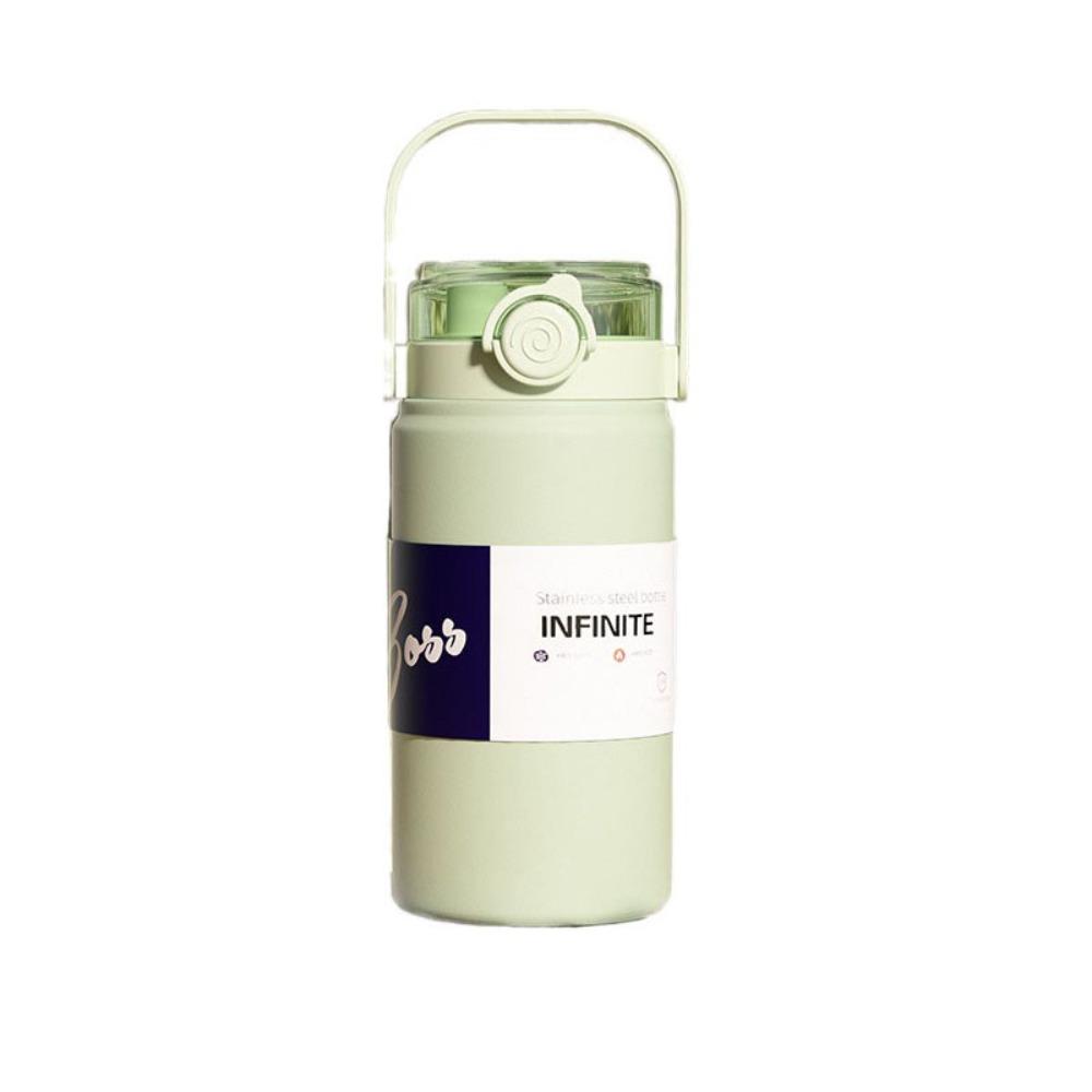 1L/1.2L Thermos Cup Stainless Steel Vacuum Flask Household Straw Thermal Bottle Soprt
