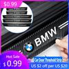 BABC1 For BMW Car Door Carbon Fiber Sill Protector Stickers For BMW E91 E30 E34 E53 E61 E62 E93 G30 G20 G05 G11 E48 Series i3 i4 G07