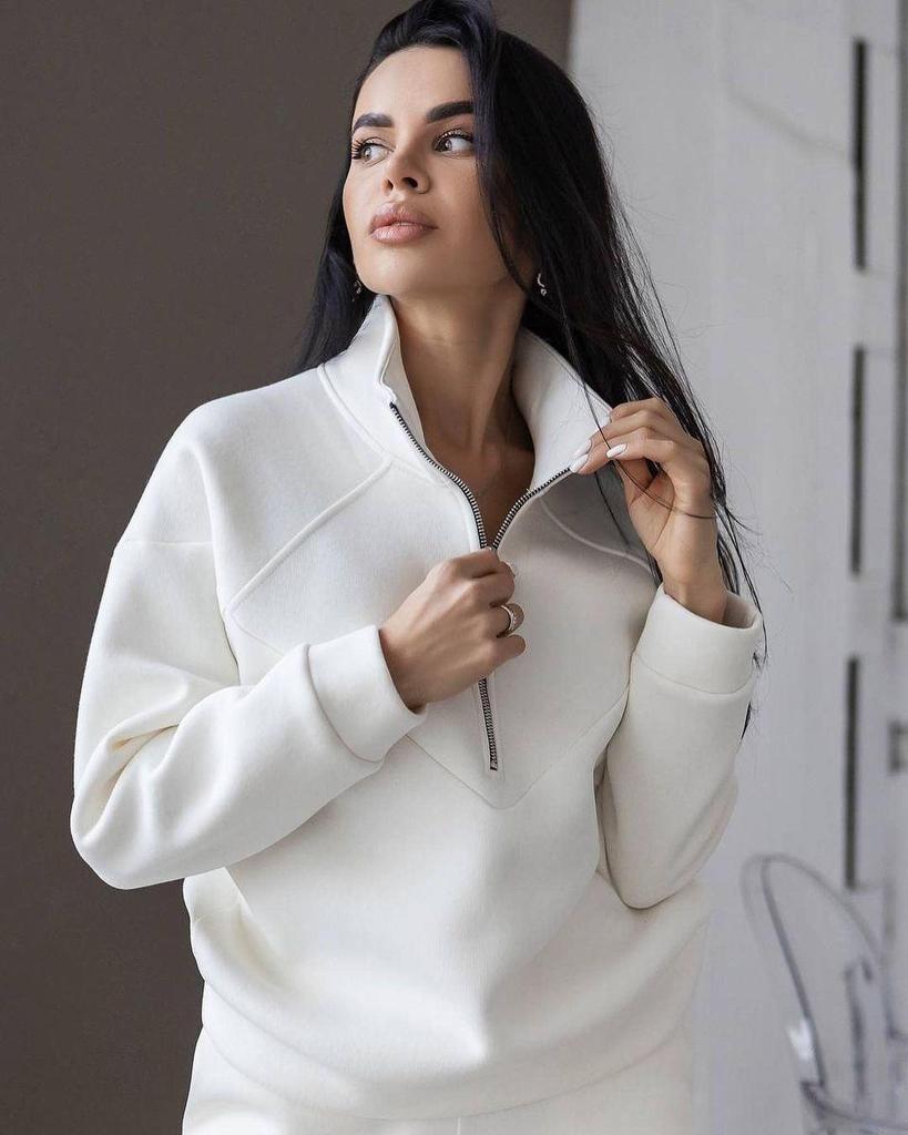 Комплект толстовки с капюшоном и флисовых джоггеров 2025 - Весенне-осенняя мода, Однотонный, Длинный рукав, Повседневный костюм-двойка