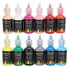 12 Colors Liquid Pigment Set DIY Paint Ink Dye Supplies for DIY Clothing Car Crafts Art Making 348ml