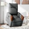 VidaXL Reclining Massage Armchair Dark Grey Fabric 3324015