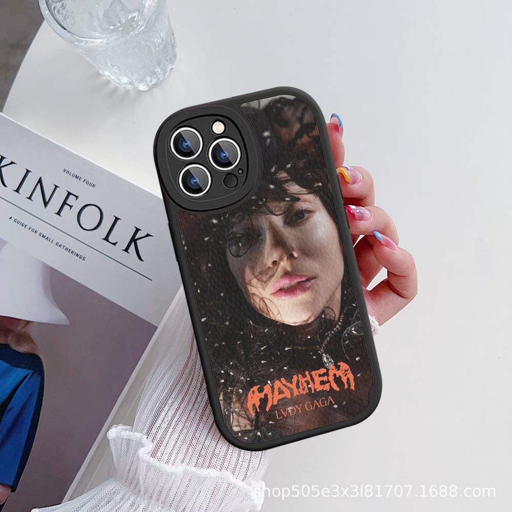Чехол для телефона Lady Gaga Альбомы Для IPhone 16 15 14 13 12 11 Pro Max Plus Мягкая кожаная крышка