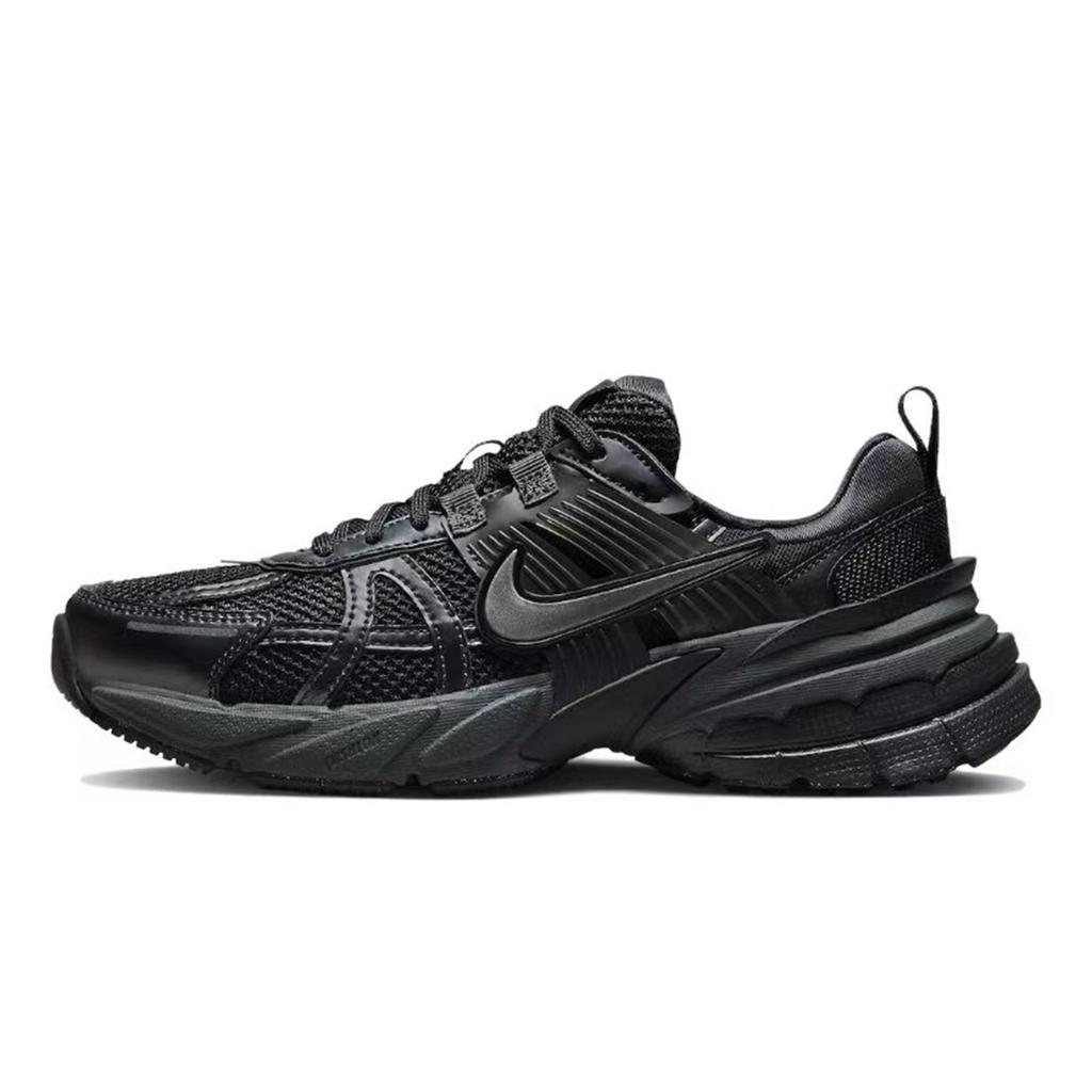 Nike Кроссовки для бега V2K Run с амортизацией, износостойкие, низкие, унисекс, черные с синим FD0736-001(Команда80-)