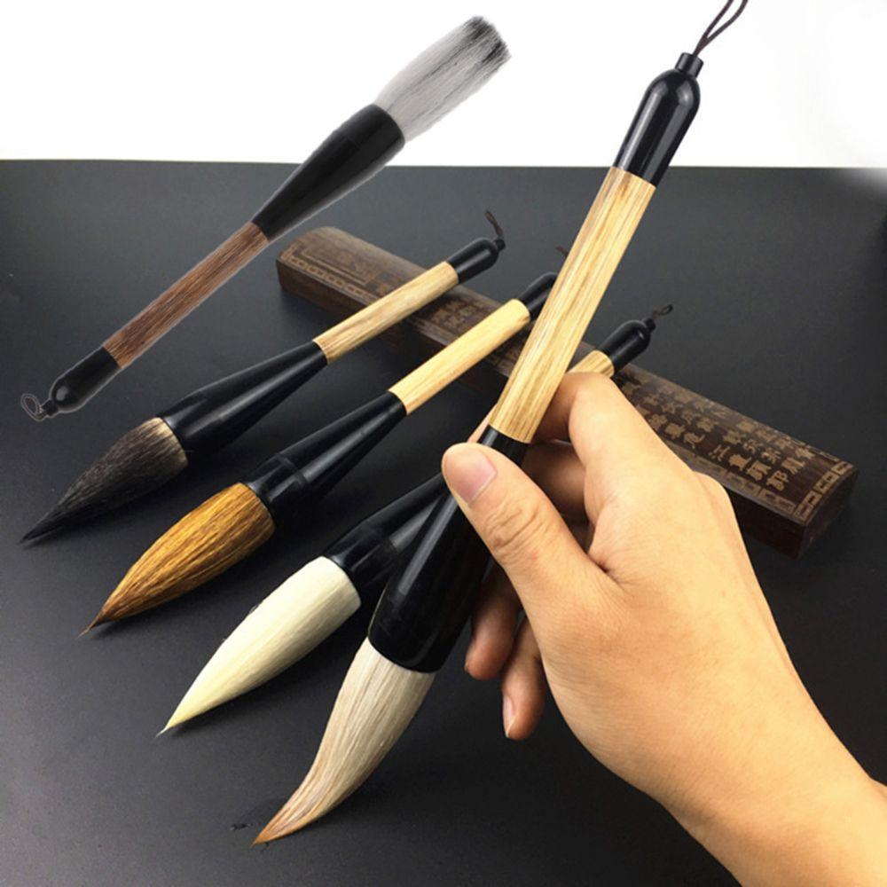 Bamboo Shaft Stationery Oil Painting Brush Pen Paint Brush Goat Hair Calligraphy Brush