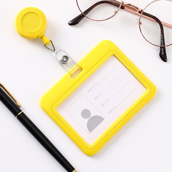 Aluminium Alloy Staff Badge Holder Secure ID Card Case Fade-resistant Work Badge for Work Permits Certificates