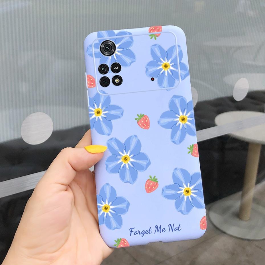 Чехол для Xiaomi Poco M4 Pro Милый узор Конфетный цвет Чехол для телефона Для Poco M 4 M4 Pro 5G 4G PocoM4 Мягкий силикон ТПУ Задняя крышка