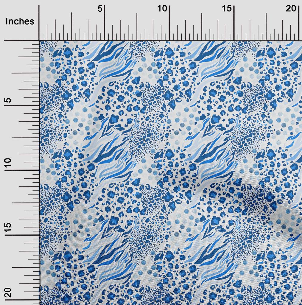 oneOone Cotton Poplin Green Fabric Animal Skin Dress Material Fabric Print Fabric By The Yard 42 Inch