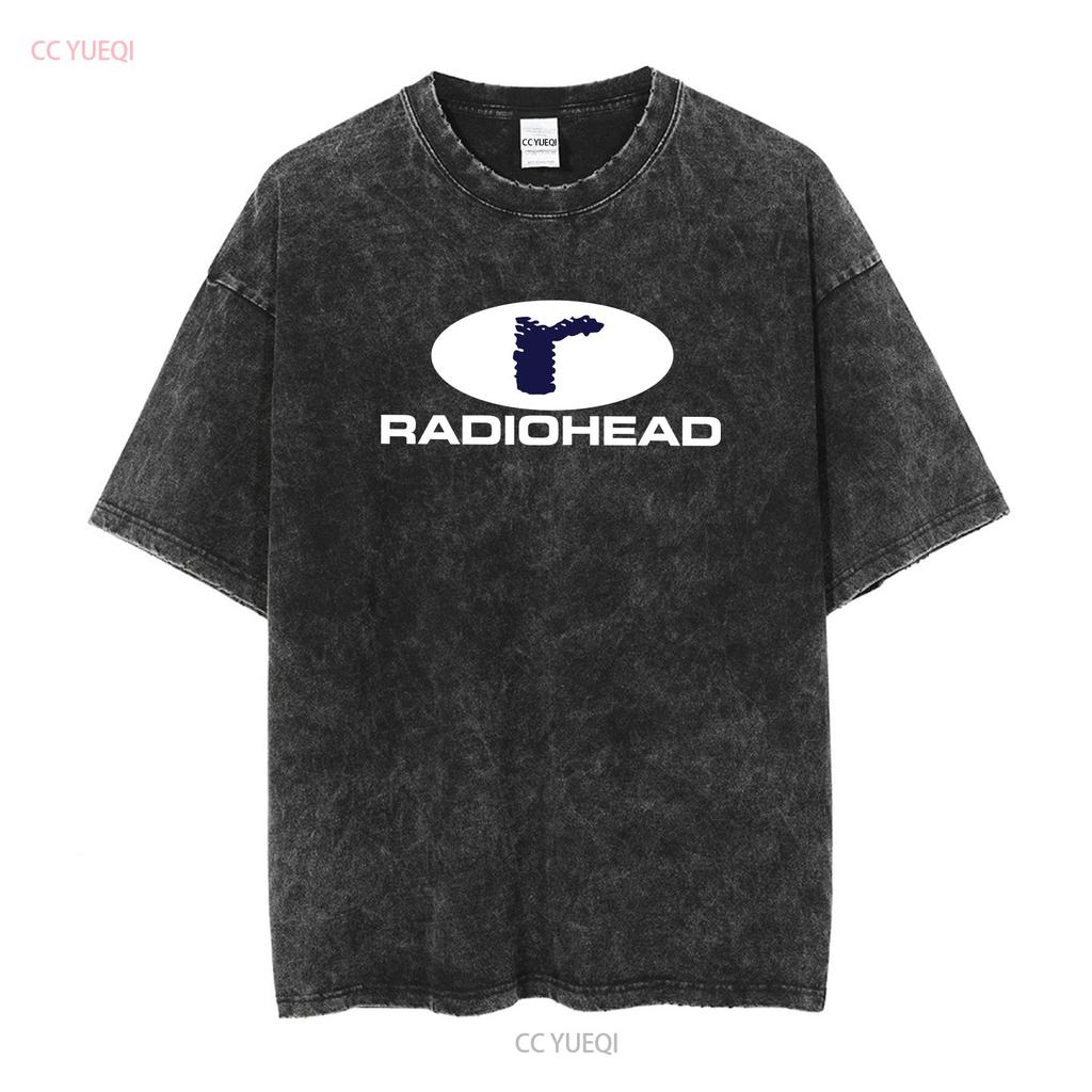 Футболка Radiohead Новая мужская с длинным или коротким рукавом винтажная стираная эластичная стильная унисекс удобная с небольшим графическим принтом модная
