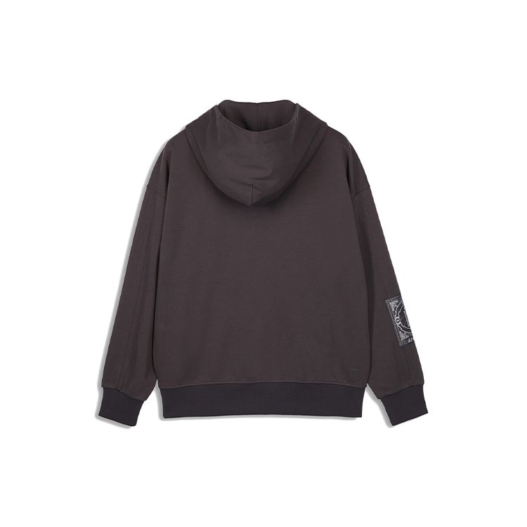 Li Ning X Palace Museum Baoyun Building Collaboration Casual Sports Hoodie Men Hoodies Black AWDQA67-2