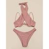 New Cross Halter Push Up Bikini Women Underwire Swimsuit Sexy Two Piece Swimwear Summer Beach Bathing Suit Bikini Set