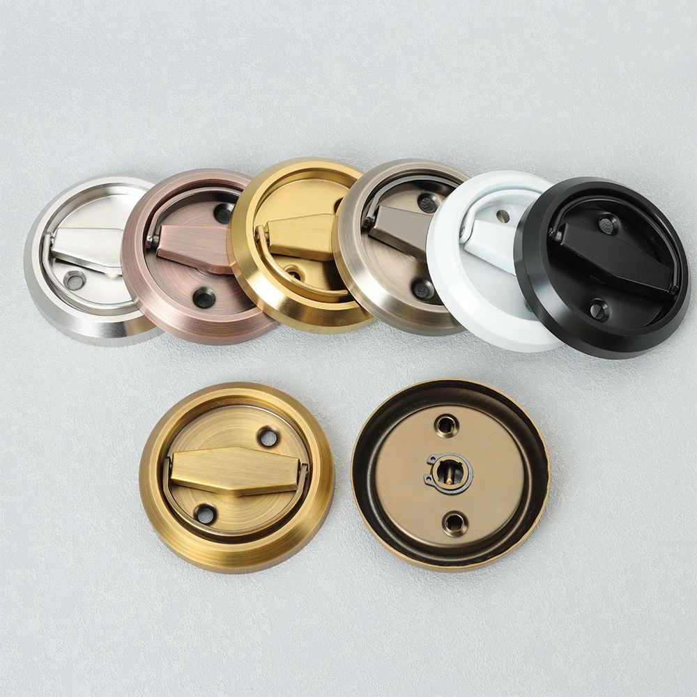 Ручка-замок для скрытой двери из нержавеющей стали, невидимая, утопленная, круглая, кольцо, мебельная ручка, ручки для шкафа, ручки для ящика, домашняя фурнитура