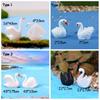 2PCS/Set Crafts Statue Micro Landscape Goose Model Swan Figurine Home Decor Miniature Animal