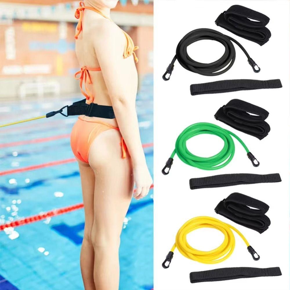 Adjustable Swimming Bungee Exerciser 4M Safety Training Band Swimming Pool Tools