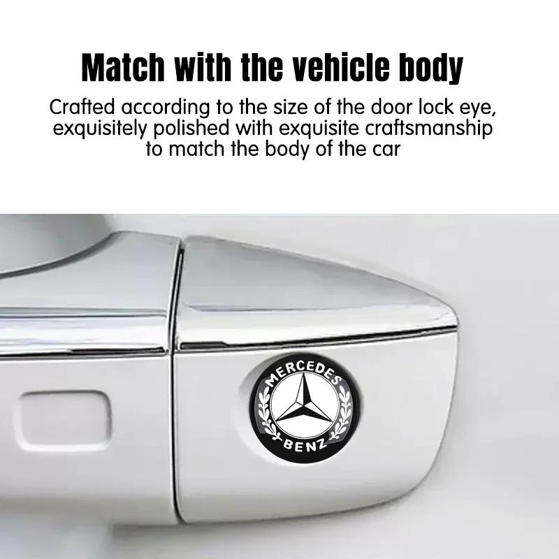 VCJ1  4Pcs Car styling Lock Keyhole Stickers Decoration Protection For Mercedes Benz C180 C200 C260 C300 W108 W124 W126 W140 W168 W169