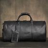 Мужская дорожная сумка из натуральной кожи, повседневная ручная сумка, большая вместительная сумка для фитнеса, карман для обуви на плечо для 18-дюймового ноутбука