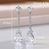 Серьги-подвески Huitan Crystal Pear Cubic Zirconia для женщин, роскошные цветные аксессуары для ушей, темпераментные свадебные трендовые украшения