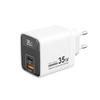 PD35W Двухпортовое Быстрое Зарядное Устройство A+C с Дисплеем для Мобильных Телефонов и Устройств Умного Дома