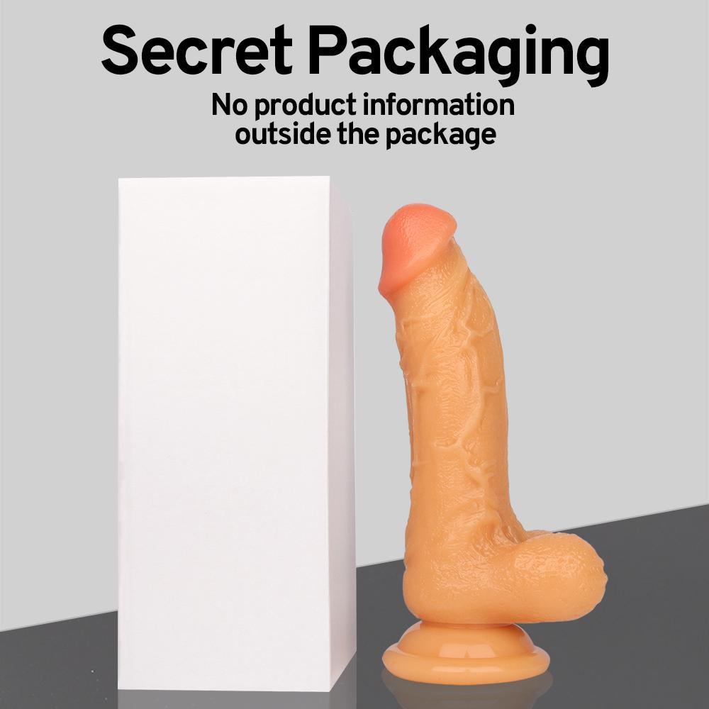 Силиконовый реалистичный фаллоимитатор, женский резиновый фаллоимитатор для лесбиянок с присоской, большой член, пенис, сексуальная игрушка для взрослых