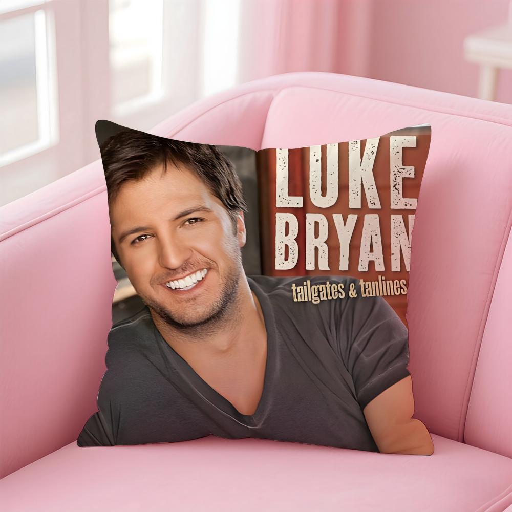 l-Luke Bryan singer Cushion Cover Comfortable Reversible Pillow Cover Ideal for Car Sofa Bedroom & Beyond